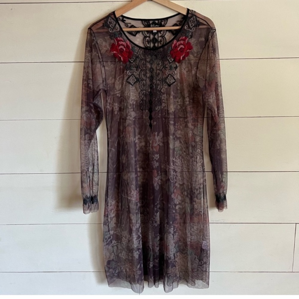 Johnny Was Biya mesh dress.